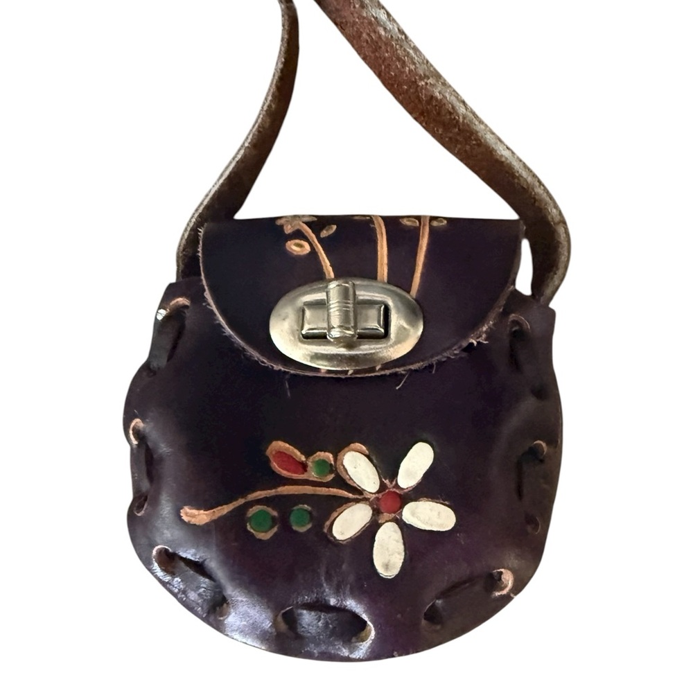 Vintage Mexican Tooled Leather Mini Purse – Kids / Small Crossbody